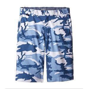 Youth Nike Golf Kids Print Flat Front Ocean Blue Standard Fit Chino Shorts  Sz M